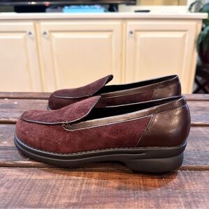 AJ Valenci suede leather slip on loafer shoes women’s size 8